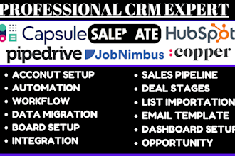 do capsule crm salesmate pipedrive jobnimbus hubsport automation  copper