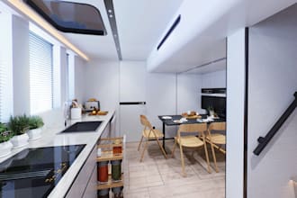 redesign 3d interior kitchen design,2d layout,facade interior,revit render,max
