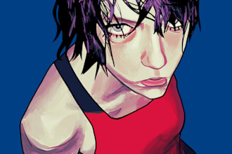 draw a stylized digital portrait of a you or anyone you love