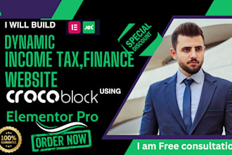 design dynamic tax website income tax website finance website using crocoblock