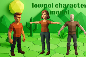 create 3d lowpoly character ps1 psx ps2 n64 cartoon character rendered