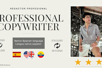 write professional publications, adapted to you in spanish