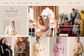 highly profitable design abaya shopify store clothing website islamic wear store