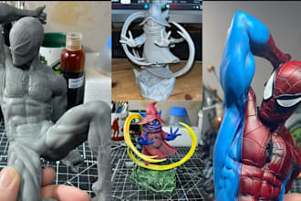 do custom 3d print and paint your action figure toys miniature painting diorama