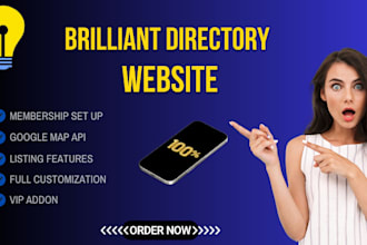 setup, design, customize brilliant directory website directories website listing