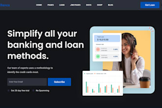 design dynamic business loan website business funding website with elementor