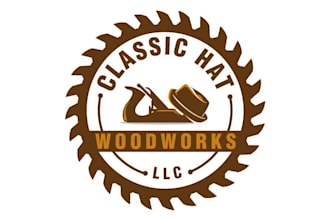 create a professional woodworking logo with a creative touch