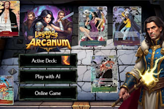make custom digital card game design illustration for playing card tcg and dnd