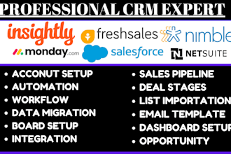 insightly crm freshsales nimble integration salesforce monday  netsuite zendesk