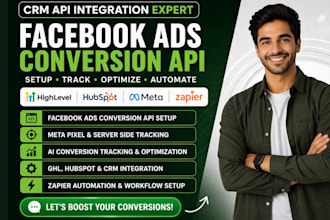 gohighlevel hubspot facebook ads ai conversion zapier meta pixel api integration