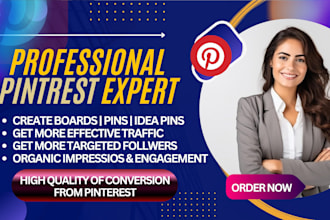 setup,optimize and do pinterest marketing, pins and boards