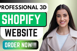 design new shopify store, redesign shopify website, 3d product mockup design