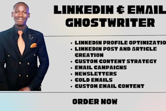 be linkedin ghostwriter and manager ghostwriting posts cold emails newsletter