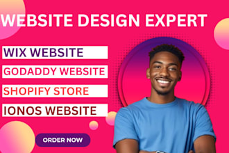 design responsive wix godaddy website square store shopify ionos website