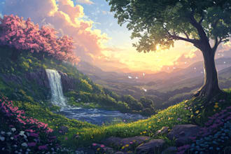 draw anime, visual novel, environment and game background