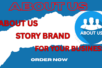 create your brand story or about us page for your website bio
