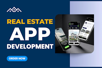 do real estate mobile app design and development, hybrid, ios, android