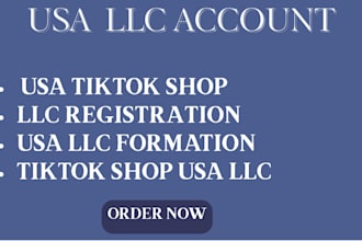 set up a USA tiktok shop, USA tiktok account USA llc hassle free