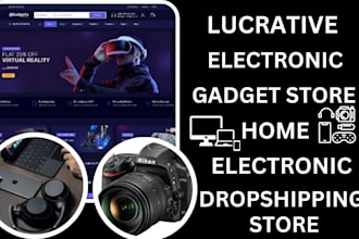 design electronic shopify store gadget accessories  store electronic gadget site