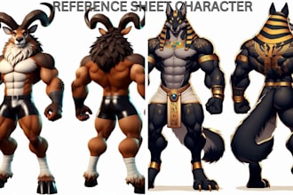 draw furry art anthro reference sheet character design