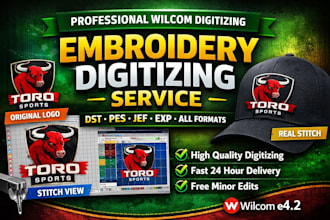 do embroidery digitizing logo, digitize image for embroidery design to dst