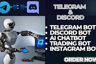 custom discord bot telegram bot chatbot discord server ai chat automation python