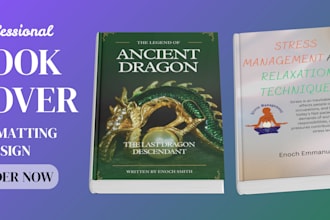 design a unique book cover design book formatting kindle formatting amazon KDP