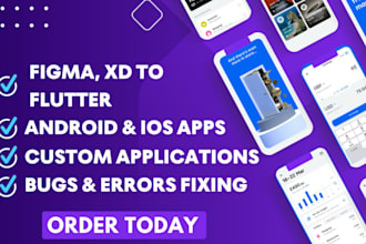 develop a stunning mobile app using flutter and flutterflow for android and ios
