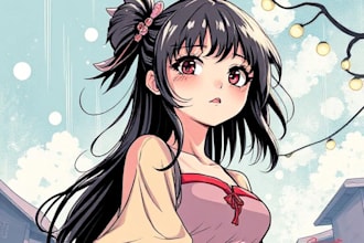 draw digital illustrations in manga or comic style