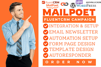 do woocommerce mailpoet email newsletter fluentcrm email template design