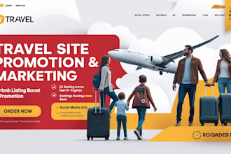 do travel site promotion, shopify marketing, airbnb listing ads, solo ads