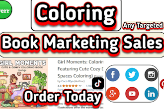 provide professional coloring book marketing and promotion