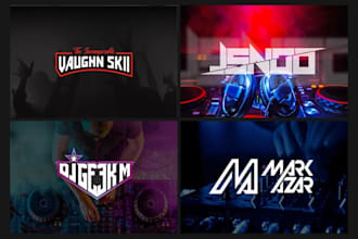 do unique, dj music logo, singer, producer, band, typography, party,event design
