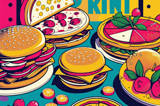 design food pop art of your food pop art