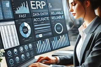 manage erp, data and business docs, excel, word, PPT