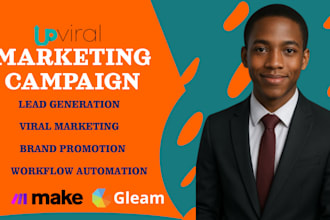 build viral marketing giveaway campaign lead generation gleam make com zapier