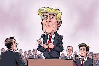draw satire, editorial or political cartoons for you