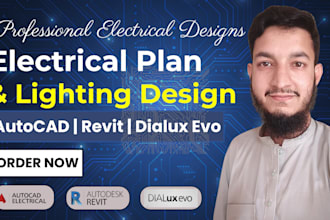create professional electrical plan, lighting design in autocad, revit, dialux