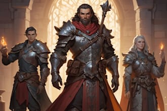 draw dnd character art for you