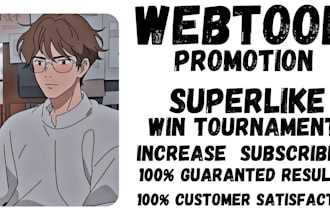 do webtoon, webnovel, tapas, and webcomic promotion