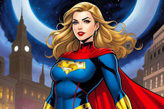 draw you as dc marvel superhero style professionally