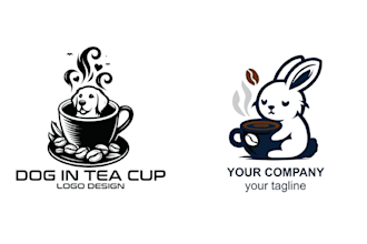 make creative animal coffee shop logo