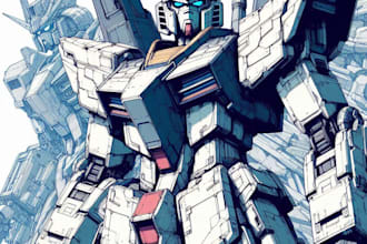 draw gundam, transformer, robot, armor, mecha
