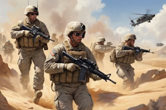 draw military themed illustrations
