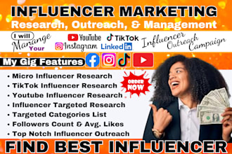instagram influencer research instagram manager youtube influencer