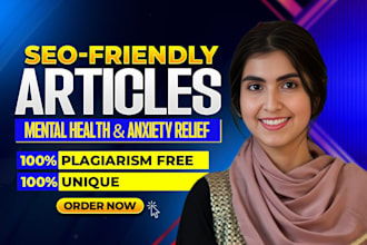 write seo friendly articles on mental health and anxiety relief
