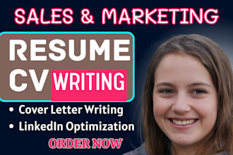 write professional sales resume sdr, finance marketing CV writing resume editing