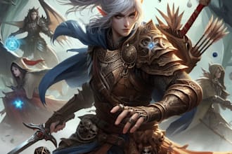 illustrate your fantasy wow dnd ff bg3 character