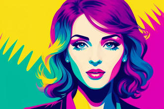 draw a wpap pop art portrait of your photo