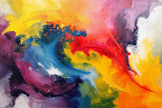 draw abstract painting art or color abstract art